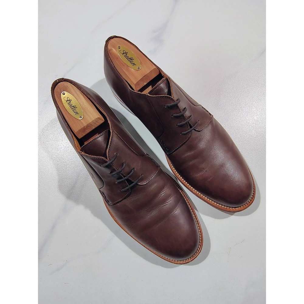 Brooks Brothers Derby Toe Shoes men's size 9  Brown made in Italy Leather